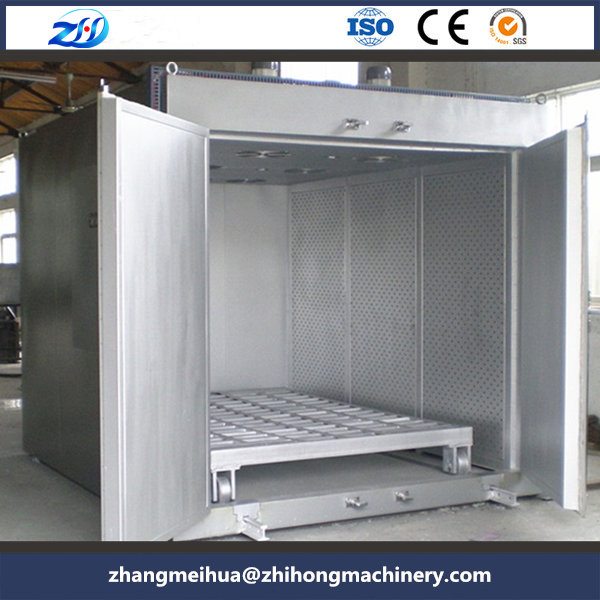 Mold pre-heated hot air circulating oven