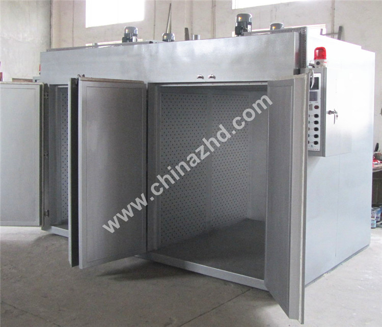 Double chamber hot air circulation oven